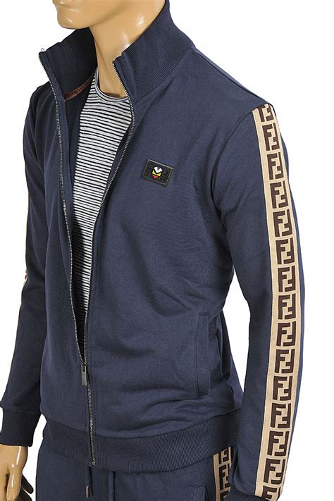 fendi jacket men logo all over|fendi men's tracksuit.